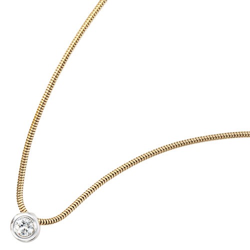 Collier mit Brillant 0,25 ct und 585 Gold