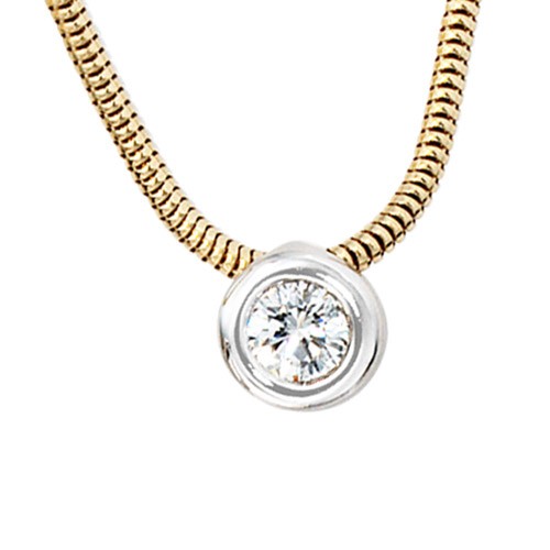 Collier mit Brillant 0,25 ct und 585 Gold