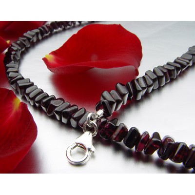 Kette Collier aus echtem Granat