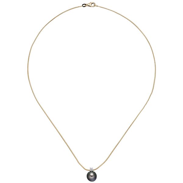 Collier mit Brillant und Tahiti-Perle 585 Gold