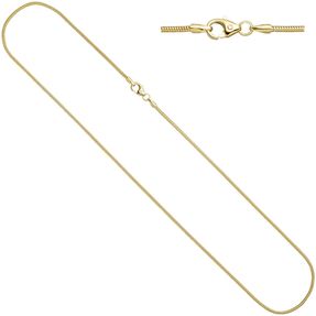 1,4mm Schlangenkette Halskette Kette Collier aus 333 Gold Gelbgold 42cm