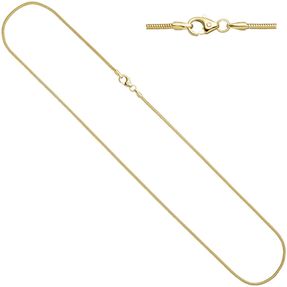 1,4mm Schlangenkette Kette rund 333 Gold Gelbgold 60cm Halskette Halsschmuck