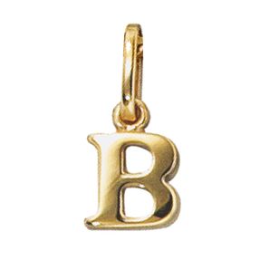 Buchstabe " B " Ketten Anhänger Goldanhänger 333 Gelbgold Einhänger Unisex