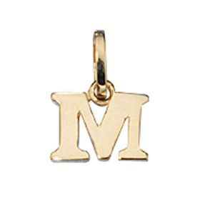 Buchstabe " M " Ketten Anhänger Goldanhänger 333 Gold Einhänger Unisex