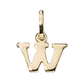 Buchstabe " W " Ketten Anhänger Goldanhänger 333 Gold Einhänger Unisex