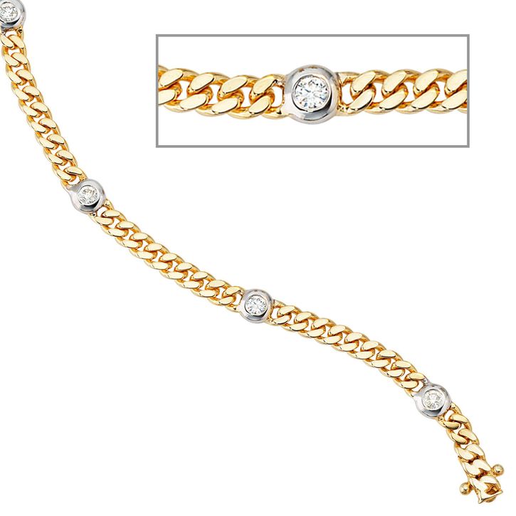 Armband mit 6 Diamanten 585 Gold