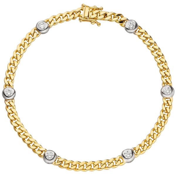 Armband mit 6 Diamanten 585 Gold