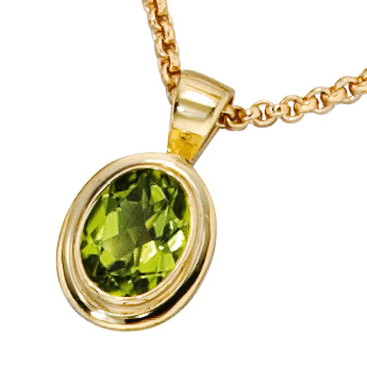 Anhänger aus 585 Gold mit Peridot