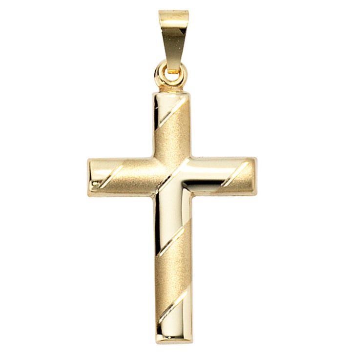 Anhänger Kreuz aus 333 Gold diamantiert