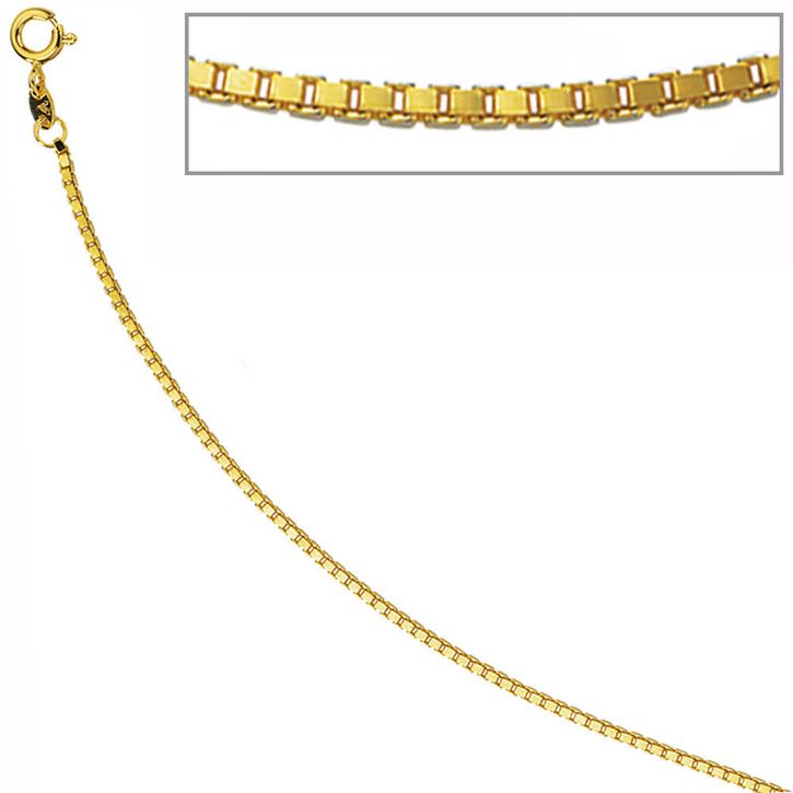 1,5mm Venezianerkette 585 Gelbgold 42 cm