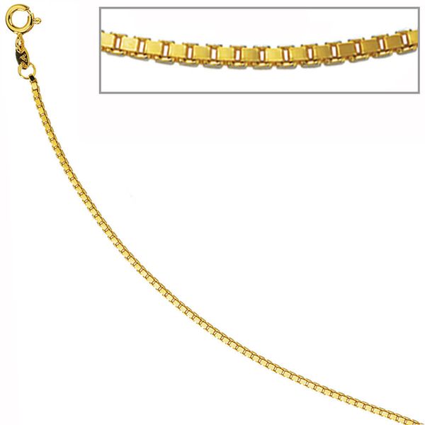 1,5mm Venezianerkette 585 Gelbgold 45 cm