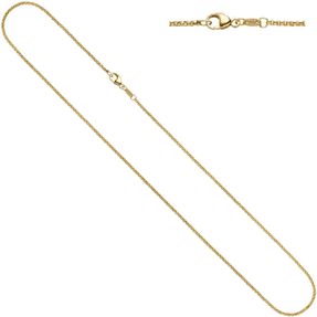 1,5mm Erbskette Kette Collier 585 Gold Gelbgold Goldkette 36 cm Unisex