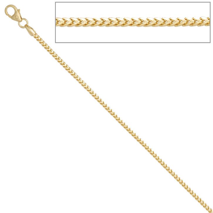 1,5mm Bingokette aus 585 Gelbgold 42 cm