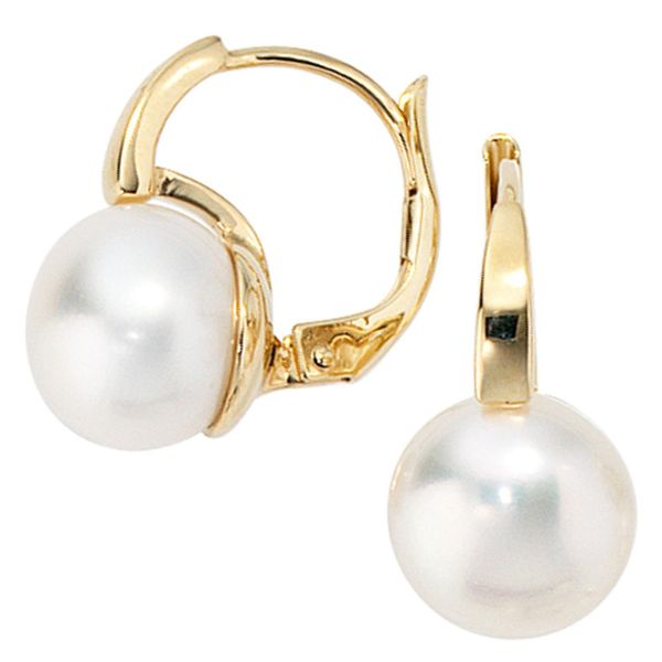 Ohrringe Boutons Süßwasser Perlen 585 Gold