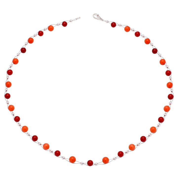 Kette aus Koralle rot-orange