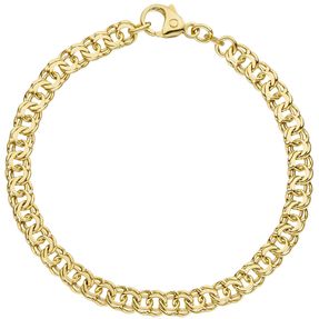 Garibaldiarmband Armband Armkette aus 585 Gold Gelbgold massiv 19cm Unisex