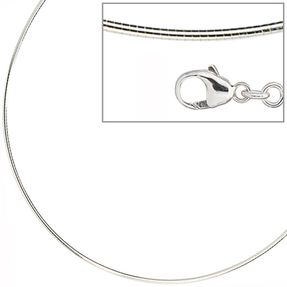 1,2mm Halsreif Reif Omegakette Kette Collier 925 Silber rund 42cm Damen