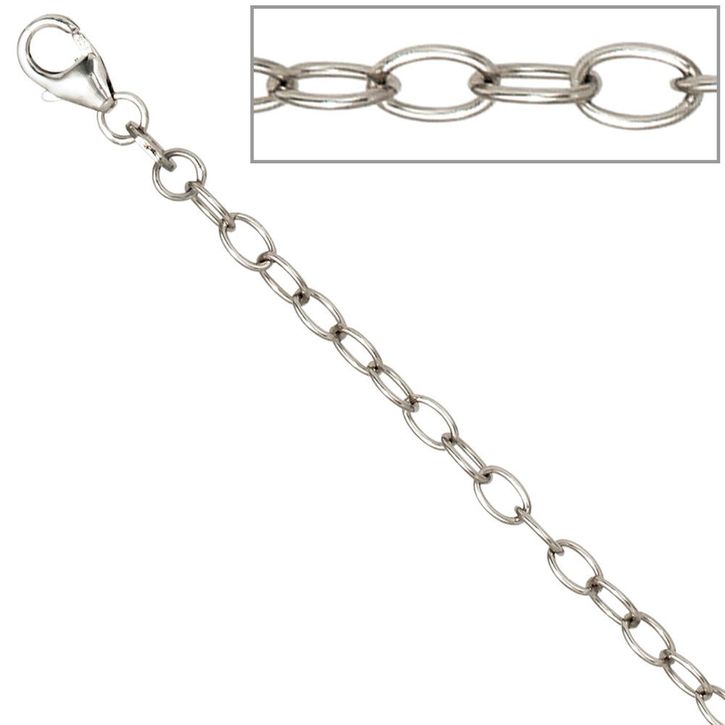 3mm Verlängerungskette 925 Silber Unisex 7cm