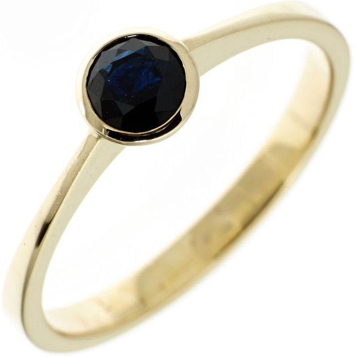 Ring mit Saphir blau 333 Gelbgold