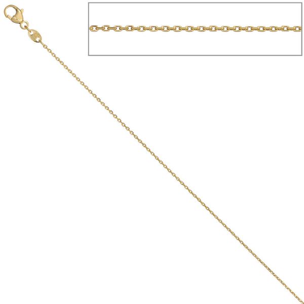 0,6mm Ankerkette 585 Gelbgold 42cm