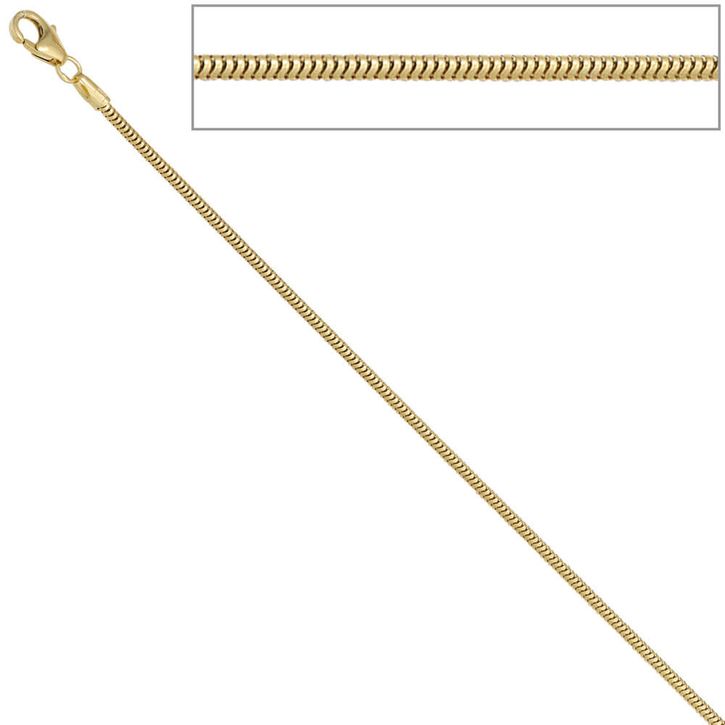 1,6mm Schlangenkette 333 Gelbgold 45cm