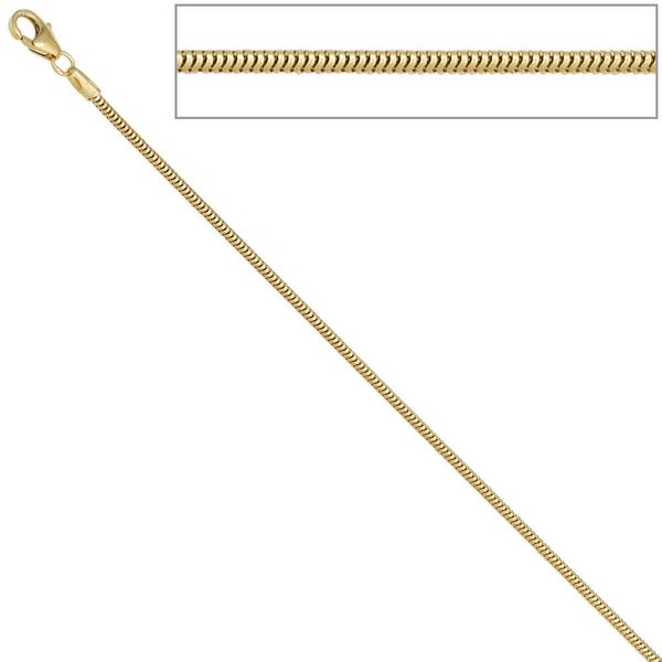 1,6mm Schlangenkette 333 Gelbgold 45cm