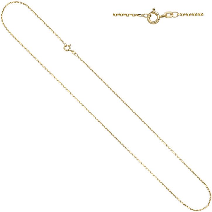 1,6mm Ankerkette aus 585 Gelbgold 60cm