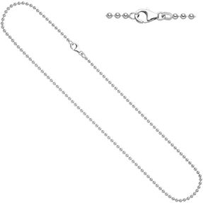 1,4mm Kugelkette Kette Collier Halskette aus echtem 925 Silber 45cm