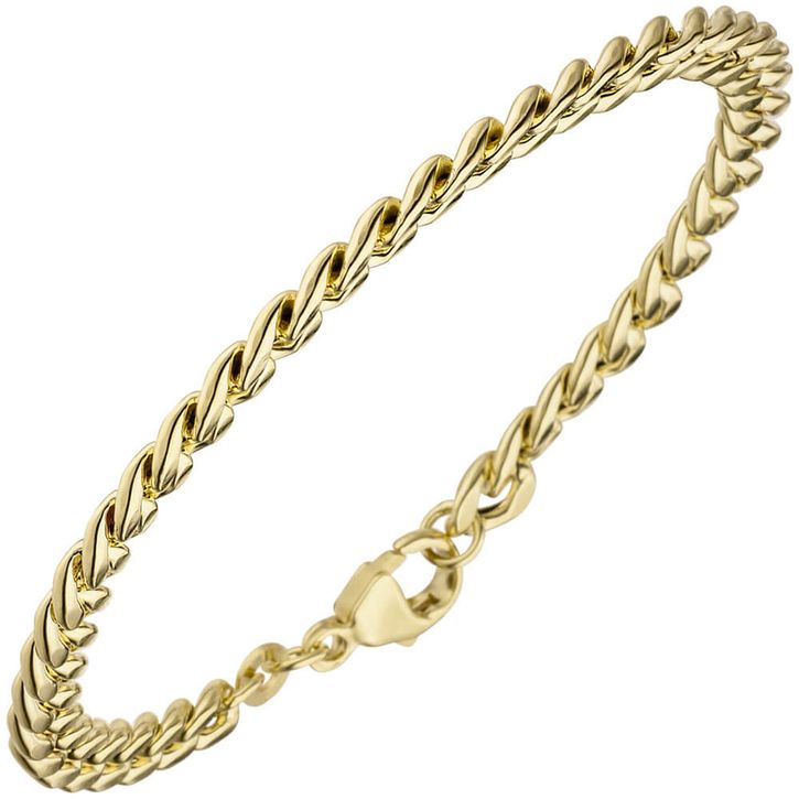 5,2mm Panzerarmband 333 Gelbgold 21cm