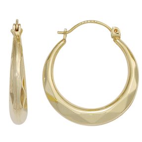 Paar Ohrringe 20,5mm Creolen aus 585 Gold Gelbgold Ohrschmuck Damen