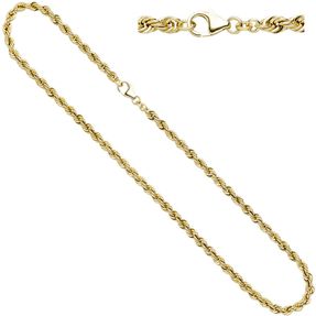4,9mm Kordelkette Halskette Kette Collier aus 585 Gold Gelbgold 45cm Goldkette