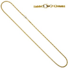 1,9mm Zopfkette Kette Collier Halskette 585 Gelbgold Weißgold Gold 45cm Damen