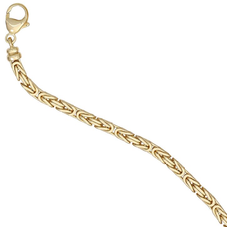 3,2mm Königsarmband aus 585 Gelbgold 19cm