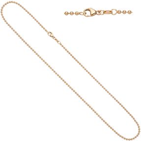 2,0mm Kugelkette Kette Halskette Collier Goldkette 585 Gold Rotgold 50cm Damen