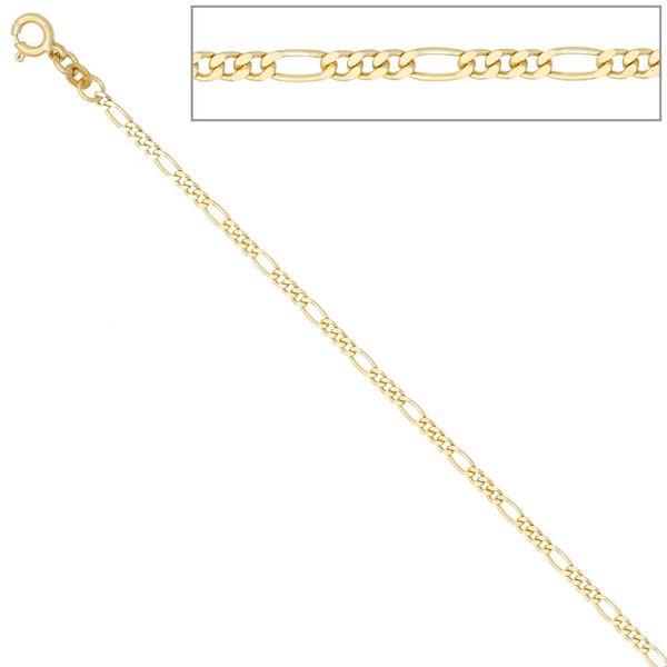 2,3mm Figarokette aus 333 Gelbgold 45cm