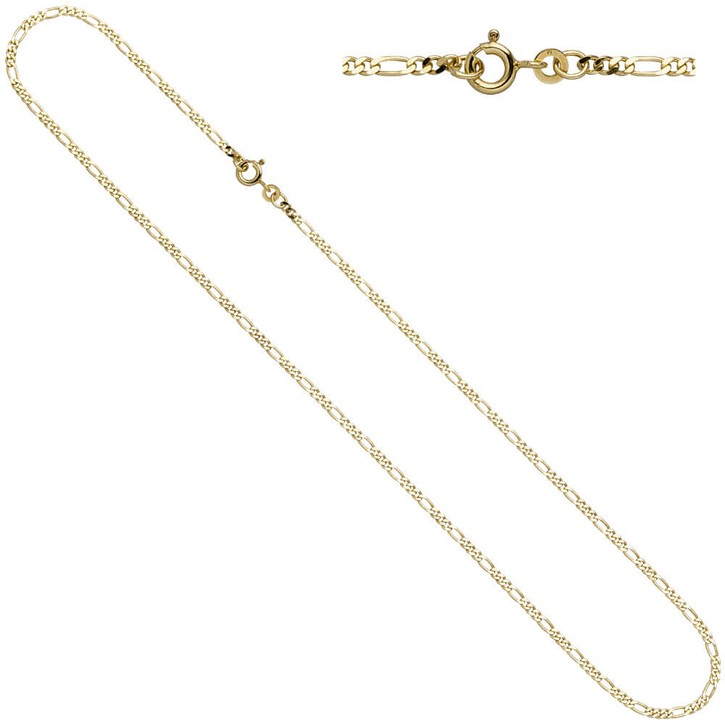 2,3mm Figarokette aus 333 Gelbgold 50cm