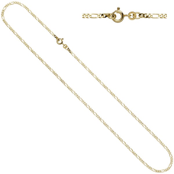 2,3mm Figarokette aus 333 Gelbgold 50cm