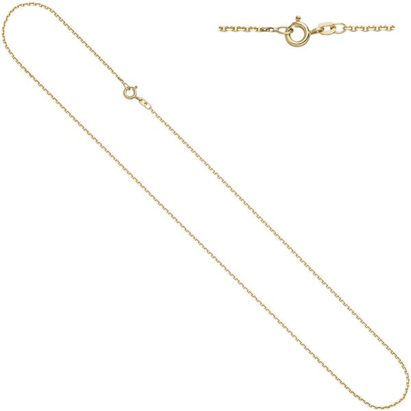 1,2mm Ankerkette aus 585 Gelbgold 38cm