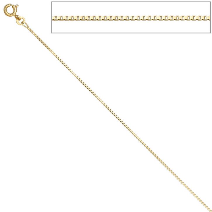 1,0mm Venezianerkette aus 333 Gelbgold 42cm