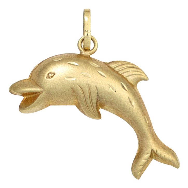 Anhänger Delphin aus 333 Gelbgold