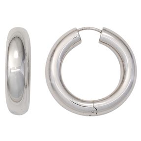 Creolen 32,7mm Ohrringe 925 Silber schlicht rund Ohrschmuck Damen