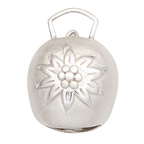 Anhänger Kuhglocke mit Blume 925 Silber