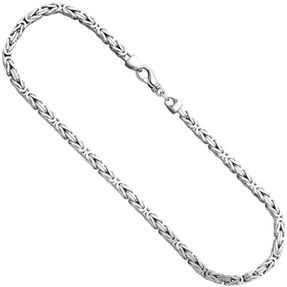 6mm Königskette Halskette Collier aus echtem 925 Silber rhodiniert massiv 50cm