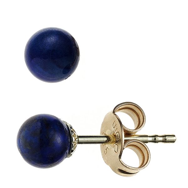 Ohrstecker mit Lapis-Lazuli 4mm 585 Gold