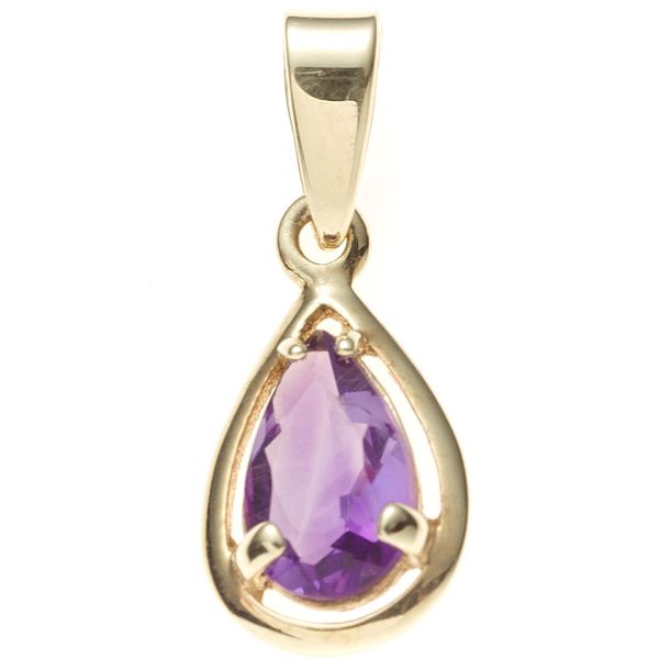 Anhänger Amethyst hellviolett Tropfen 333 Gold