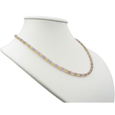 Kette aus Amethyst und Citrin