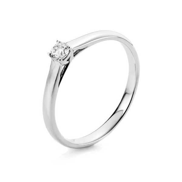 Ring 585 Weißgold Brillant 0.3 ct TW-si