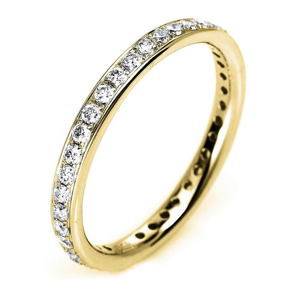 Ring 750 Gelbgold 38 Brillanten 0.53ct B 2.4mm