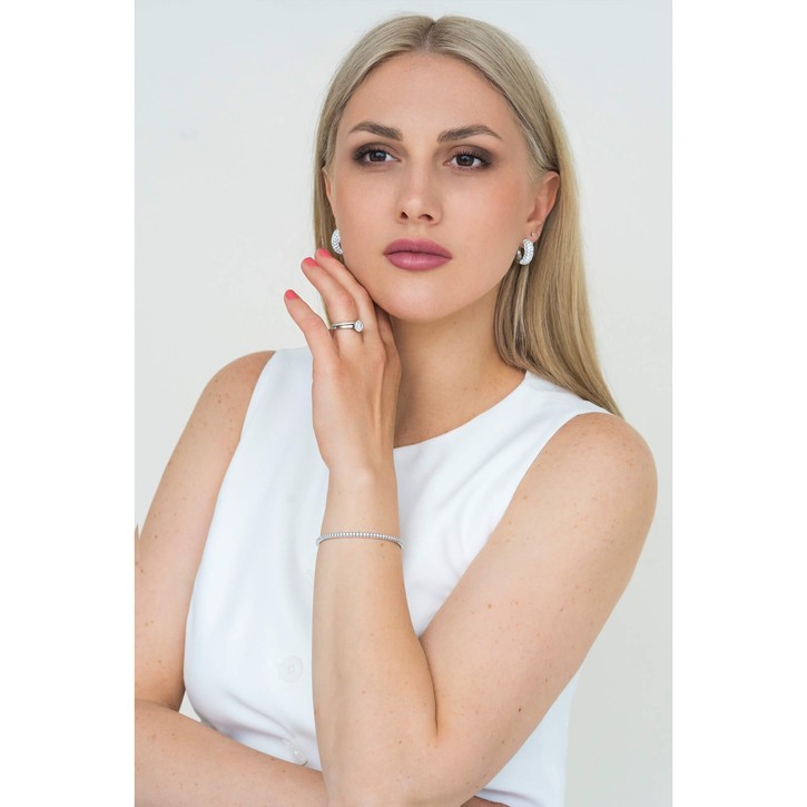 Pavé Creolen aus 750 Weißgold 98 Brillanten 2.79ct