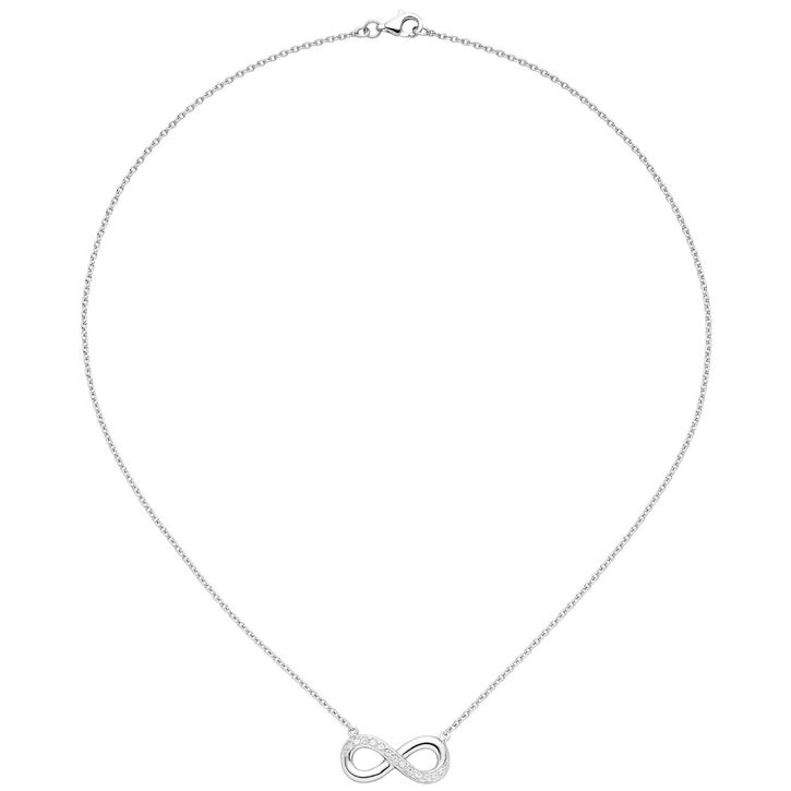 Collier Unendlichkeit Zirkonia 925 Silber 41 cm